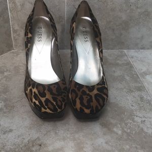 Leopard print high heels